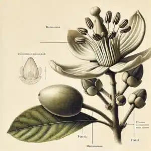 Rappresentazione grafica Fiore avocado maschio